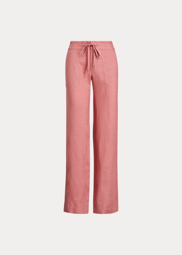 Women's Ralph Lauren Linen Wide-Leg Pants | 356082QPW